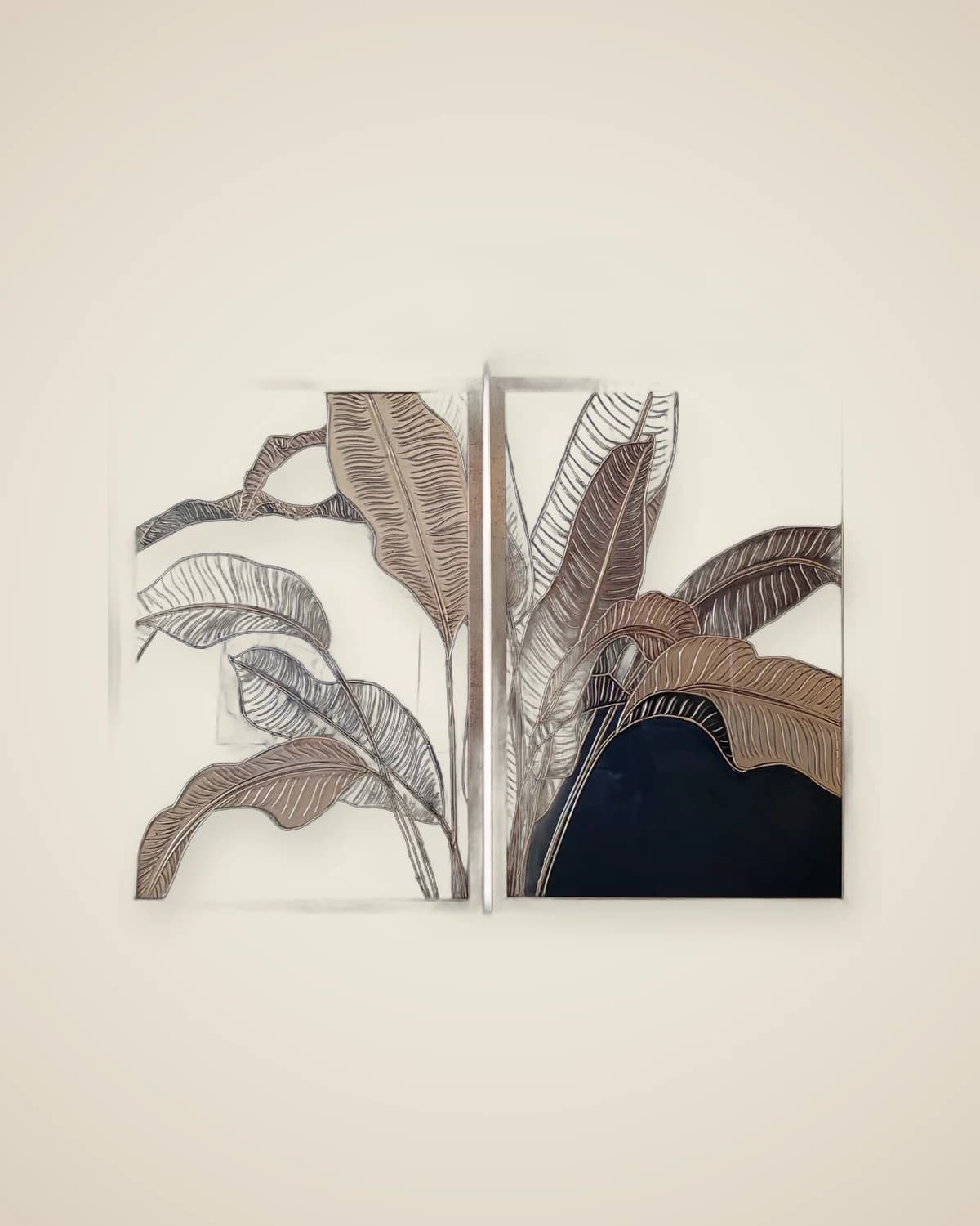 Hazan Doppelgemälde mit Blattgold-Design — TUTA — 2