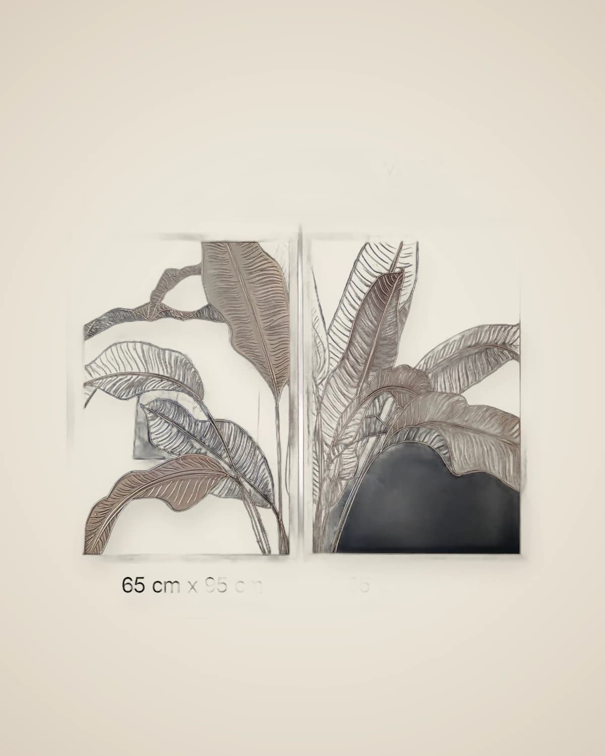 Hazan Doppelgemälde mit Blattgold-Design — TUTA — 4