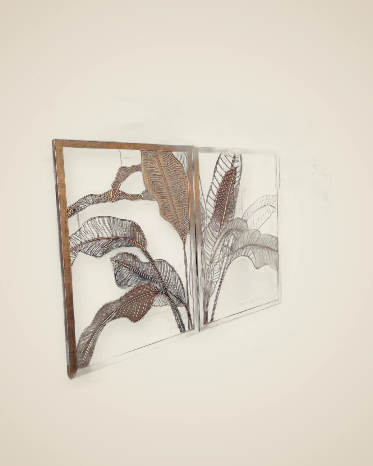 Hazan Doppelgemälde mit Blattgold-Design — TUTA — 6