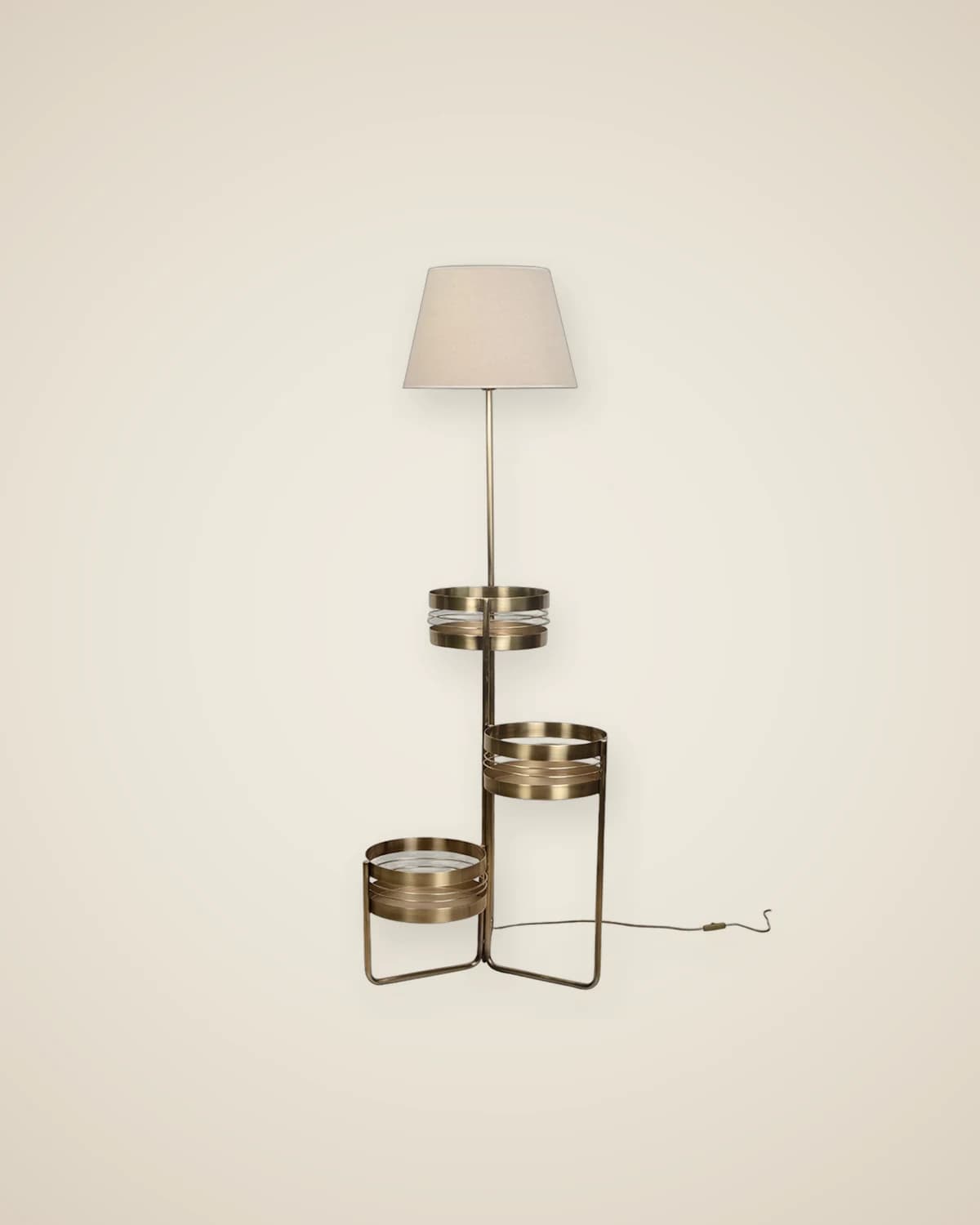 Stilvolles Design-Stehlampenmodell Hector mit Blumenhalter — TUTA — 2