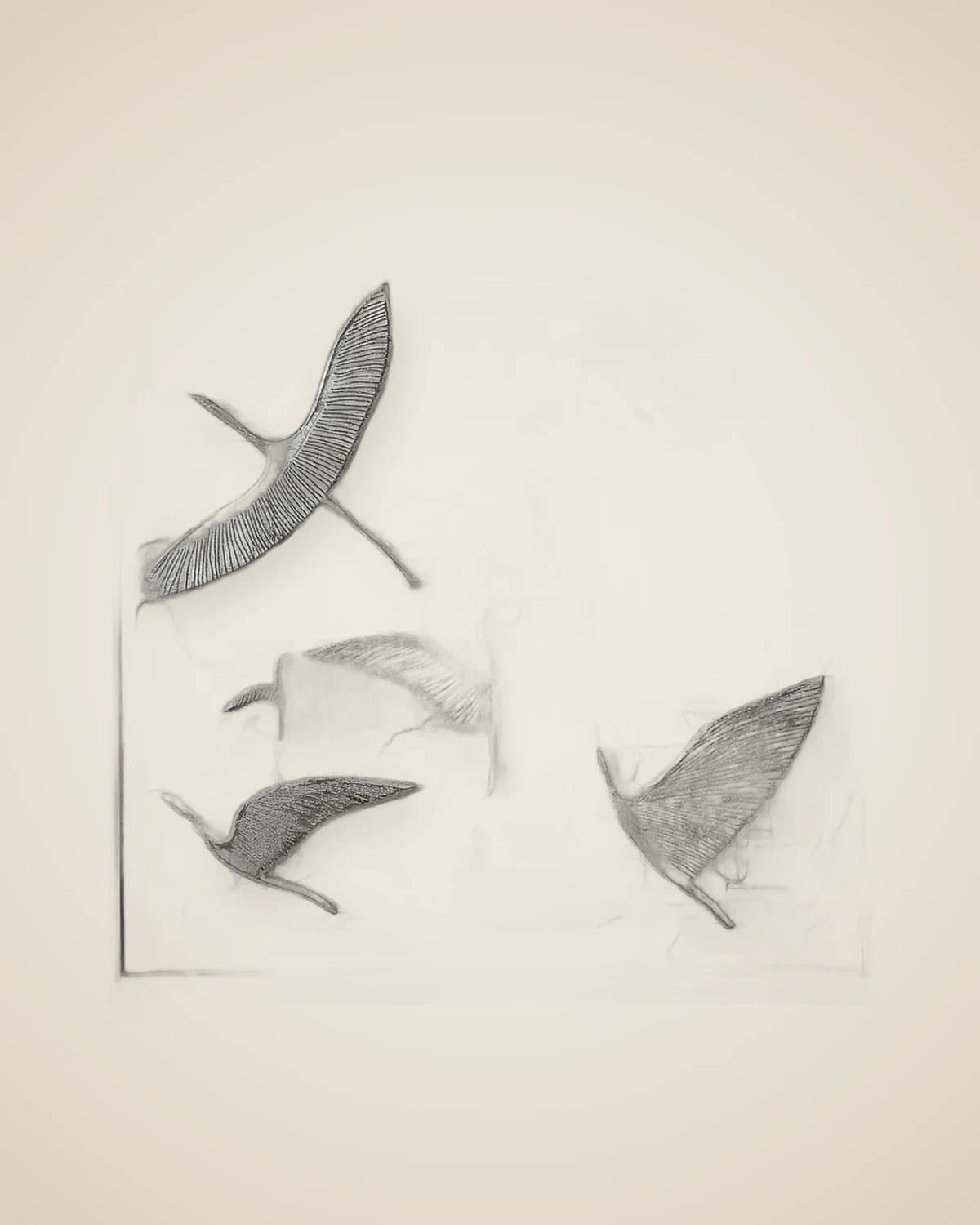 Larry Bird Dreidimensionales, mit Silberfolie überzogenes Vogelgemälde — TUTA — 2