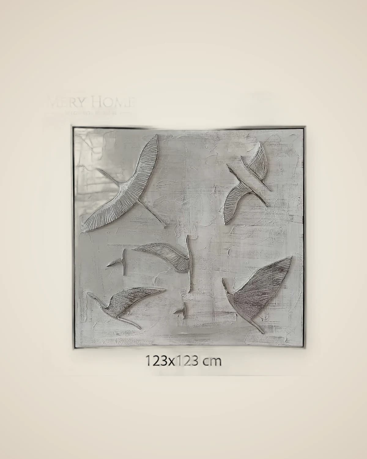 Larry Bird Dreidimensionales, mit Silberfolie überzogenes Vogelgemälde — TUTA — 4