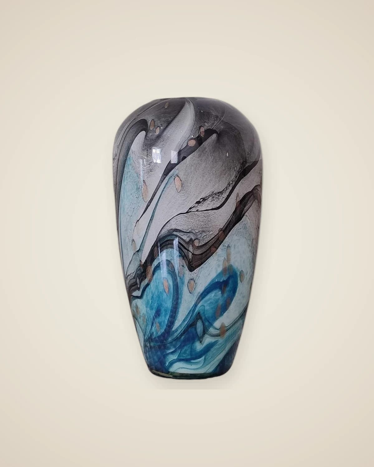 Многослойная стеклянная ваза среднего размера — TUTA — 2