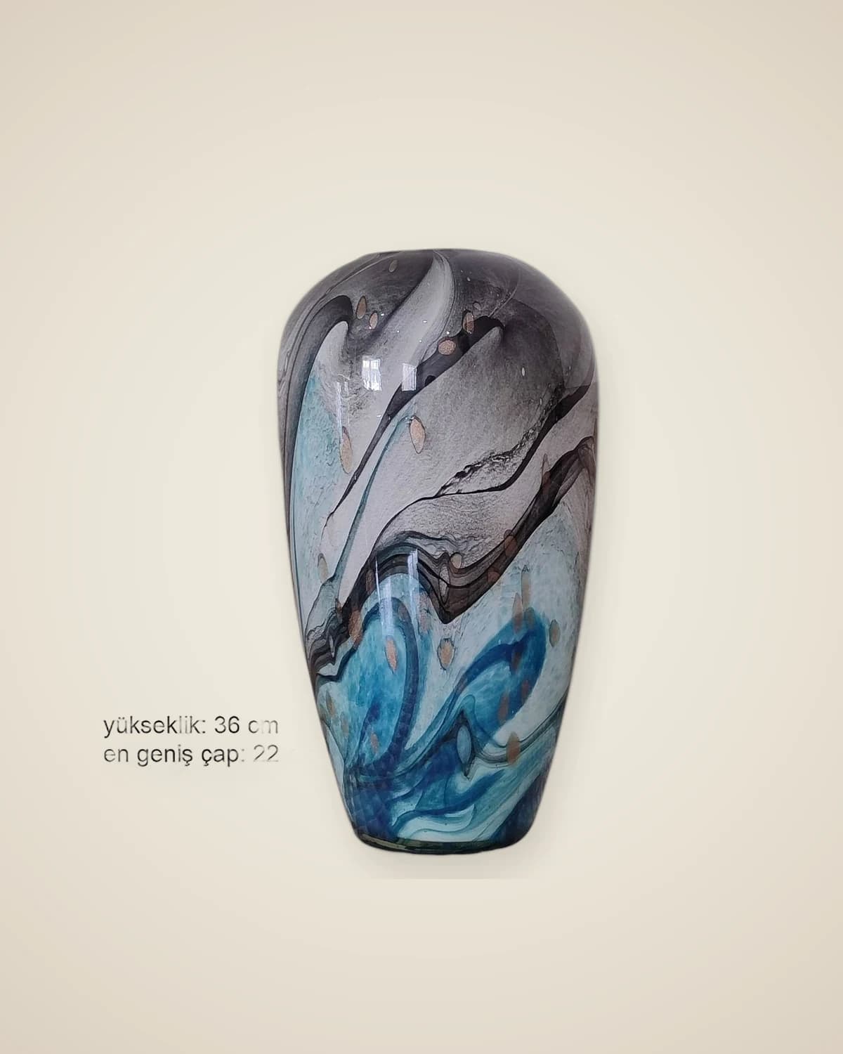 Многослойная стеклянная ваза среднего размера — TUTA — 4