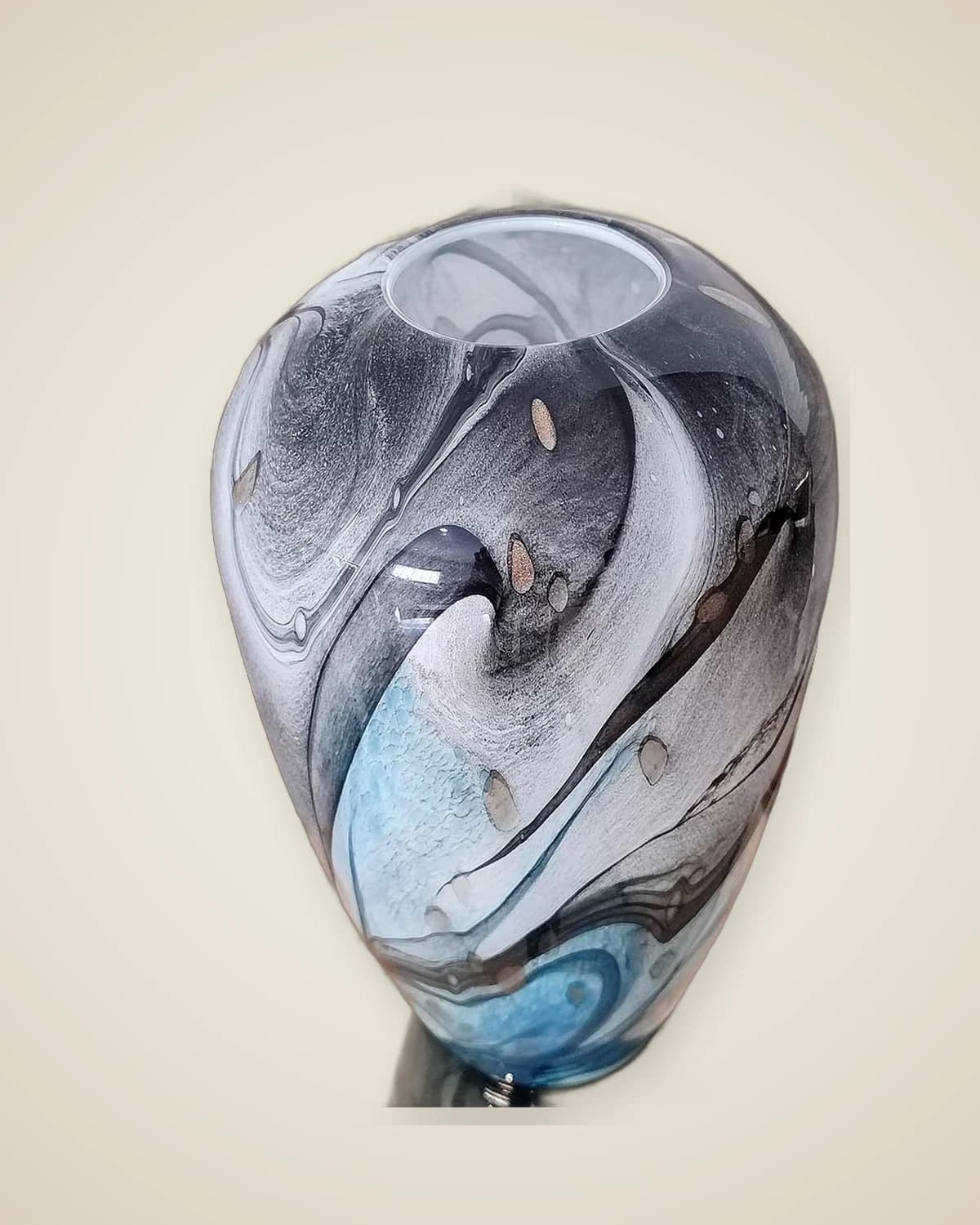 Многослойная стеклянная ваза среднего размера — TUTA — 5