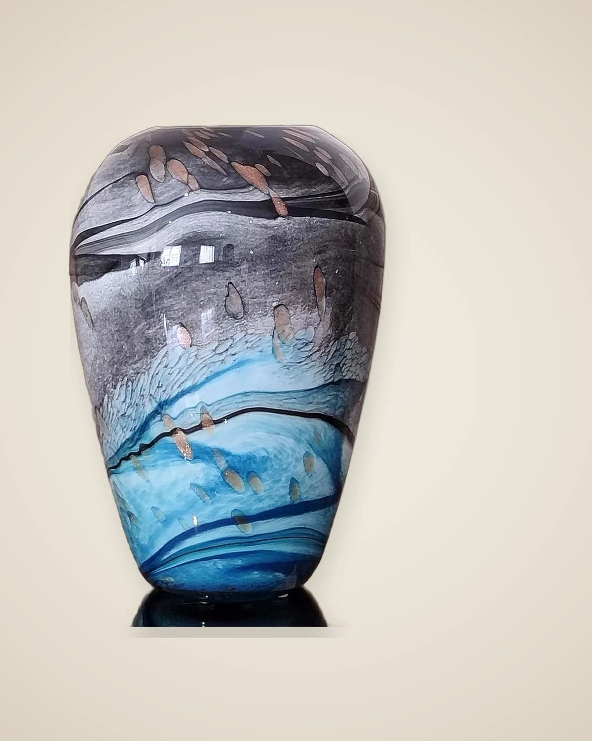 Многослойная стеклянная ваза небольшого размера — TUTA — 3