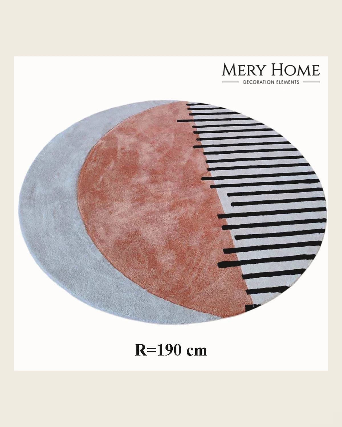 Lina Moderner runder Teppich mit speziellem Design und geometrischem Muster — TUTA — 3