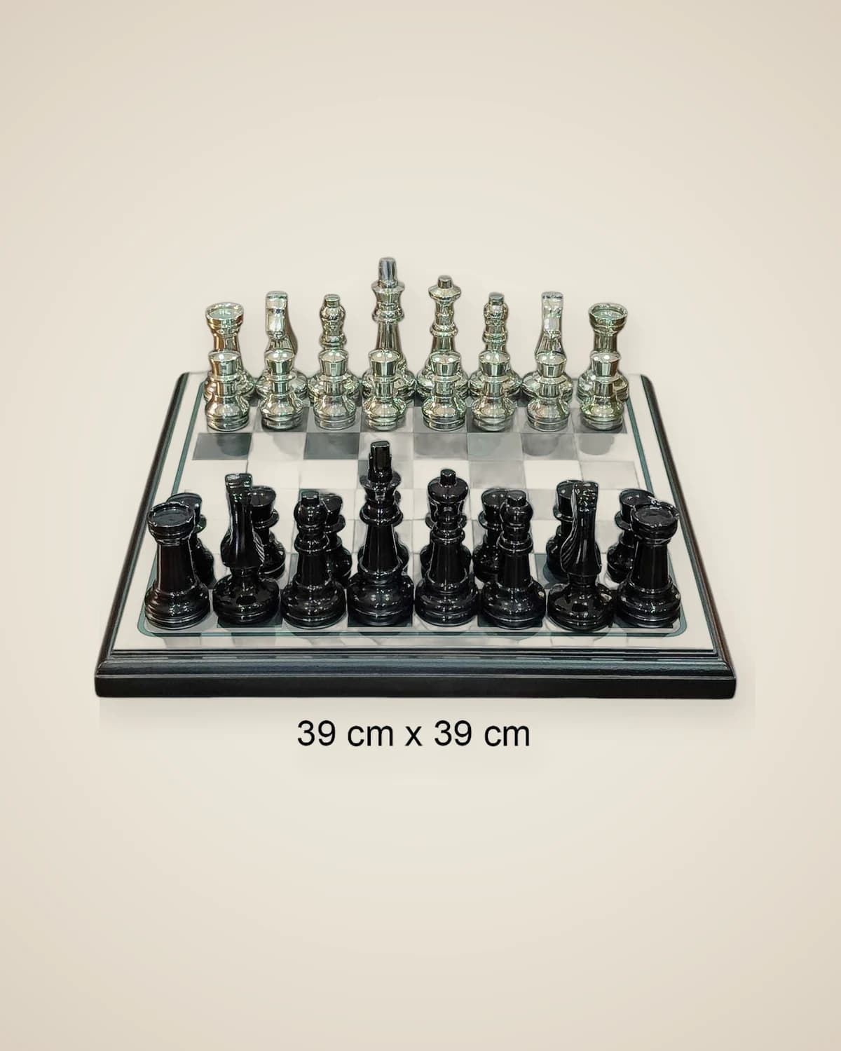 Роскошный декоративный серебряный набор шахмат Loop — TUTA — 4