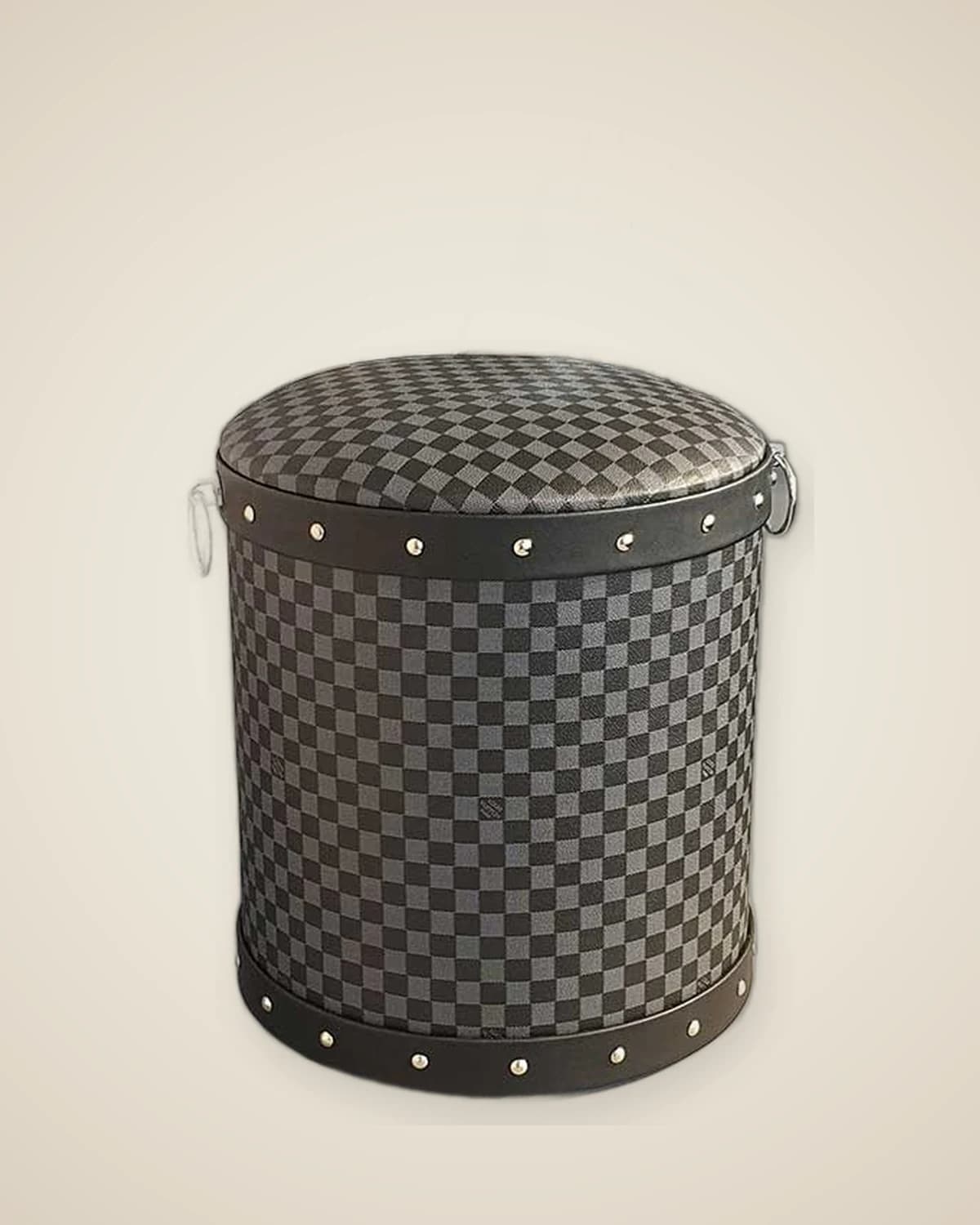 Louis Vuitton Design Серый Черный Роскошный пуф — TUTA — 3