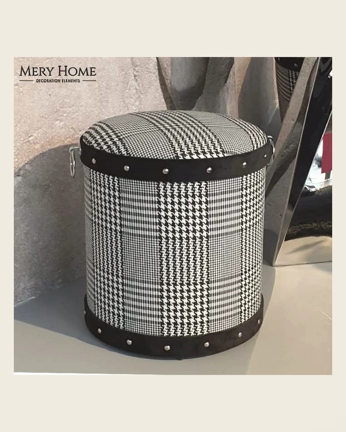 Louis Vuitton Design белый черный роскошный пуф — TUTA — 5