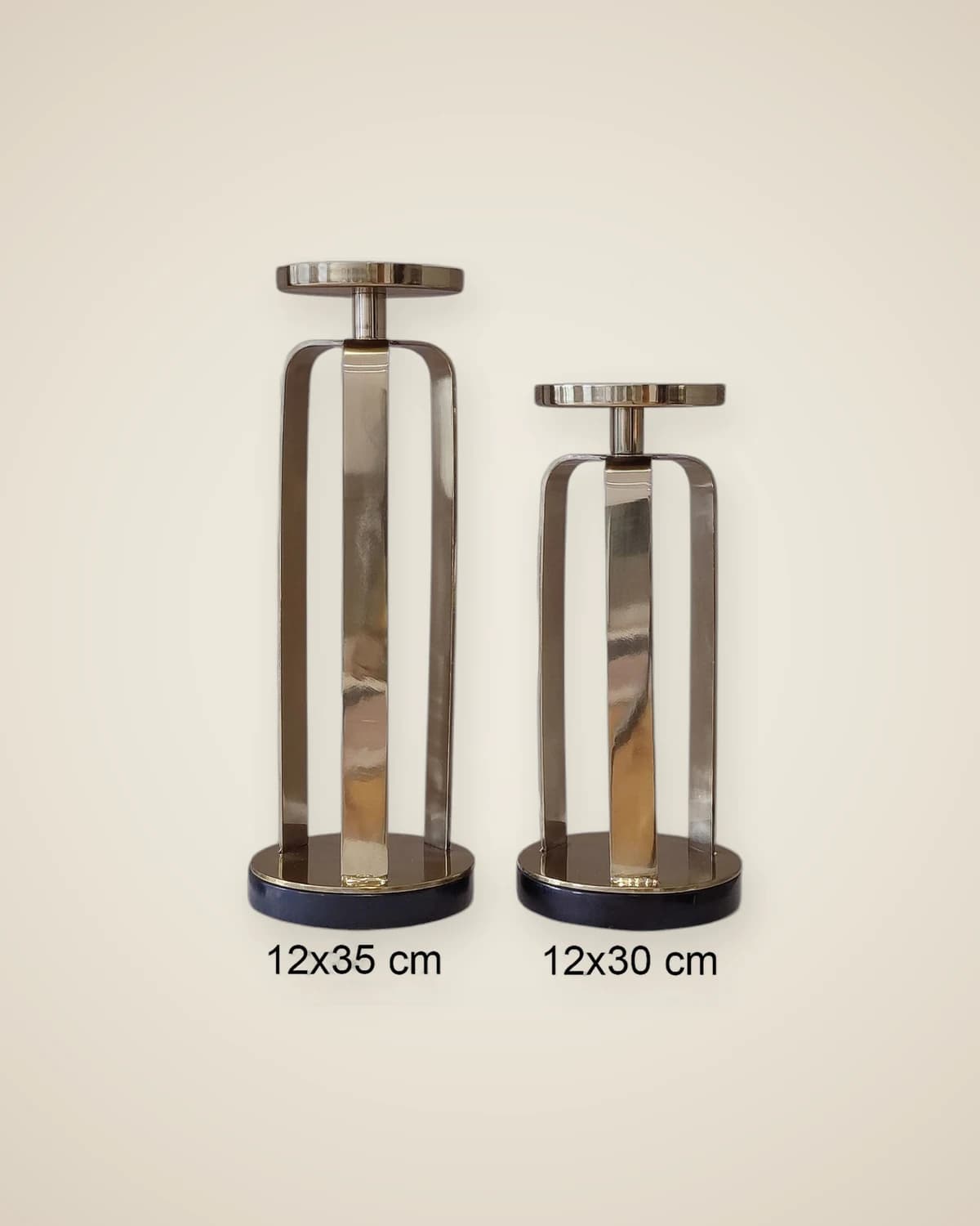 Набор стильных золотых металлических подсвечников Luma Gold — TUTA — 4