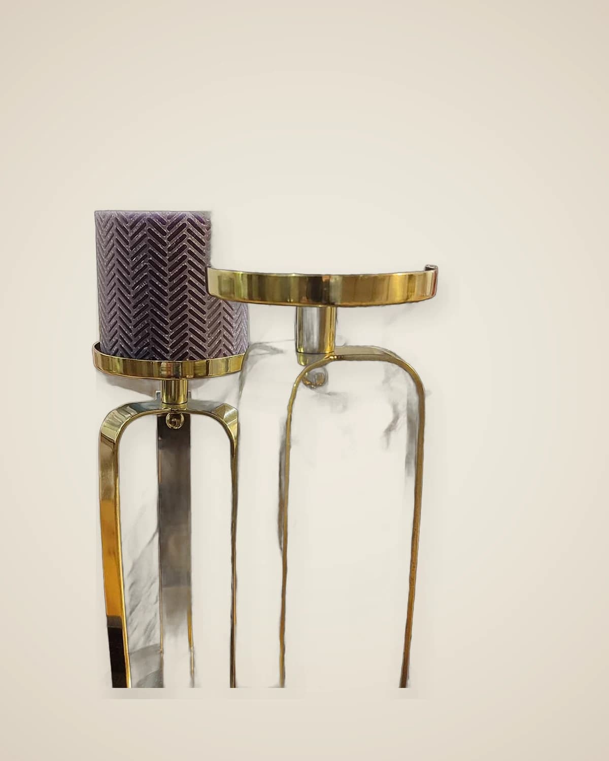 Набор стильных золотых металлических подсвечников Luma Gold — TUTA — 5