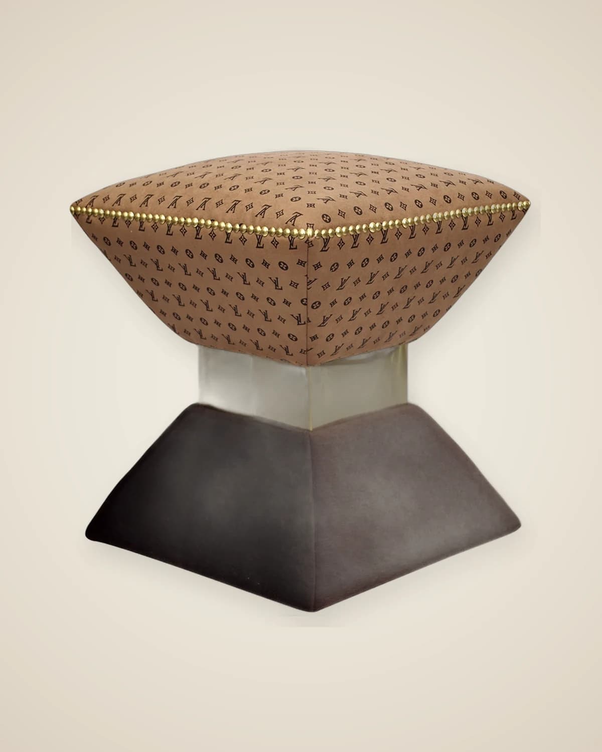 Роскошный дизайн Louis Vuitton темно-коричневый золотой металлический пуф роскошного дизайна — TUTA — 2