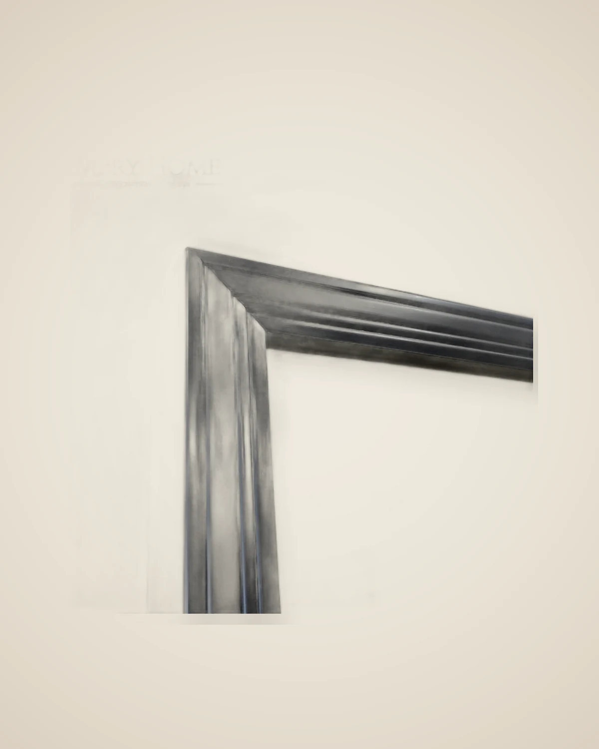 Marea Schwarz gerahmte quadratische dekorative Wanduhr und Gemälde 84 x 84 cm — TUTA — 5