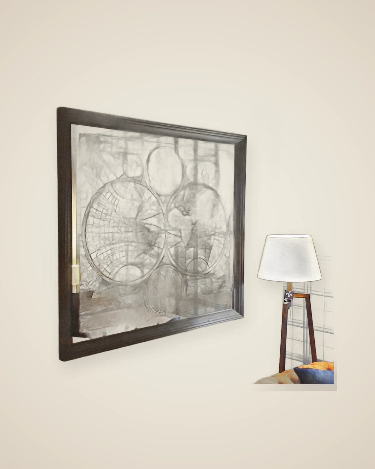 Mittelgroße dekorative und moderne Renaissance-Spiegelmalerei — TUTA — 6