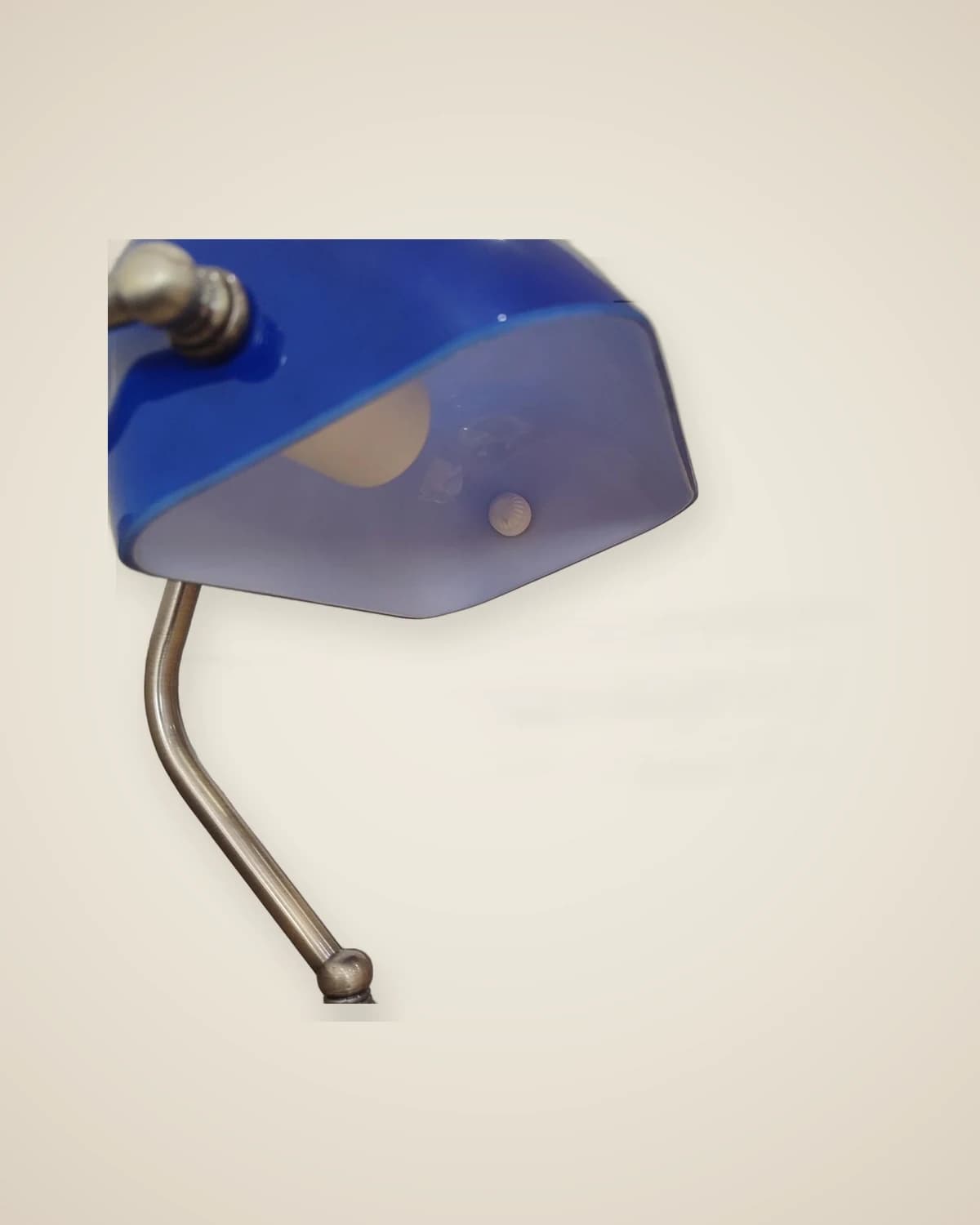 MRH Antik-Gold-Körper, dunkelblauer Glashut, dekorativer Banker-Tischlampen-Lampenschirm — TUTA — 5