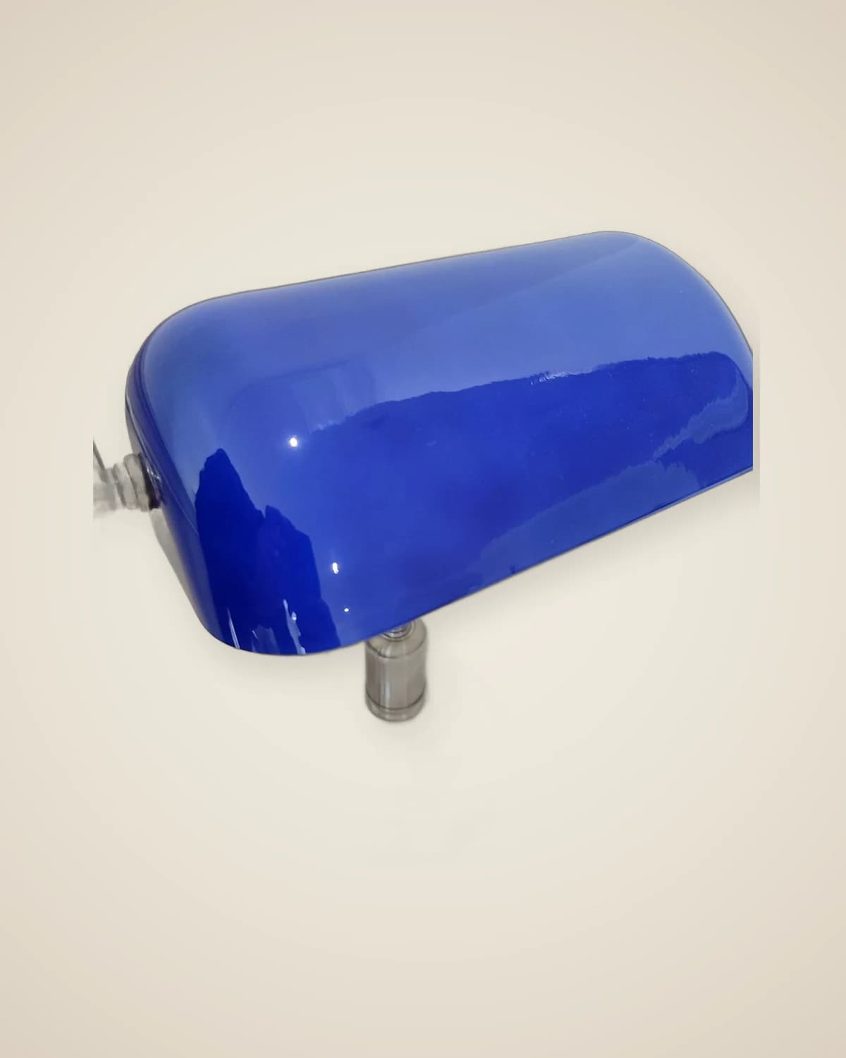 MRH Antik-Gold-Körper, dunkelblauer Glashut, dekorativer Banker-Tischlampen-Lampenschirm — TUTA — 6