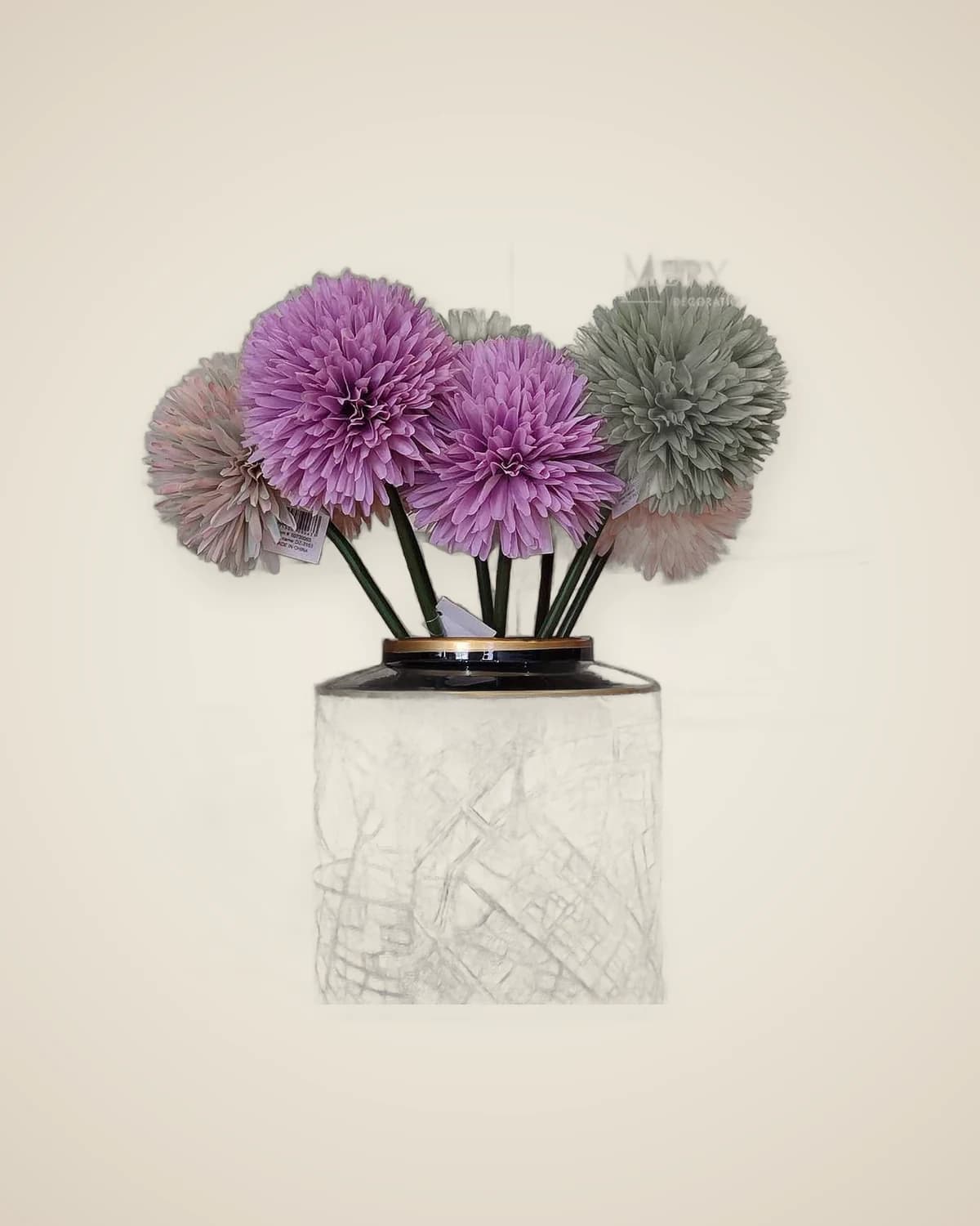 Мистический искусственный цветок хризантемы лосось — TUTA — 6