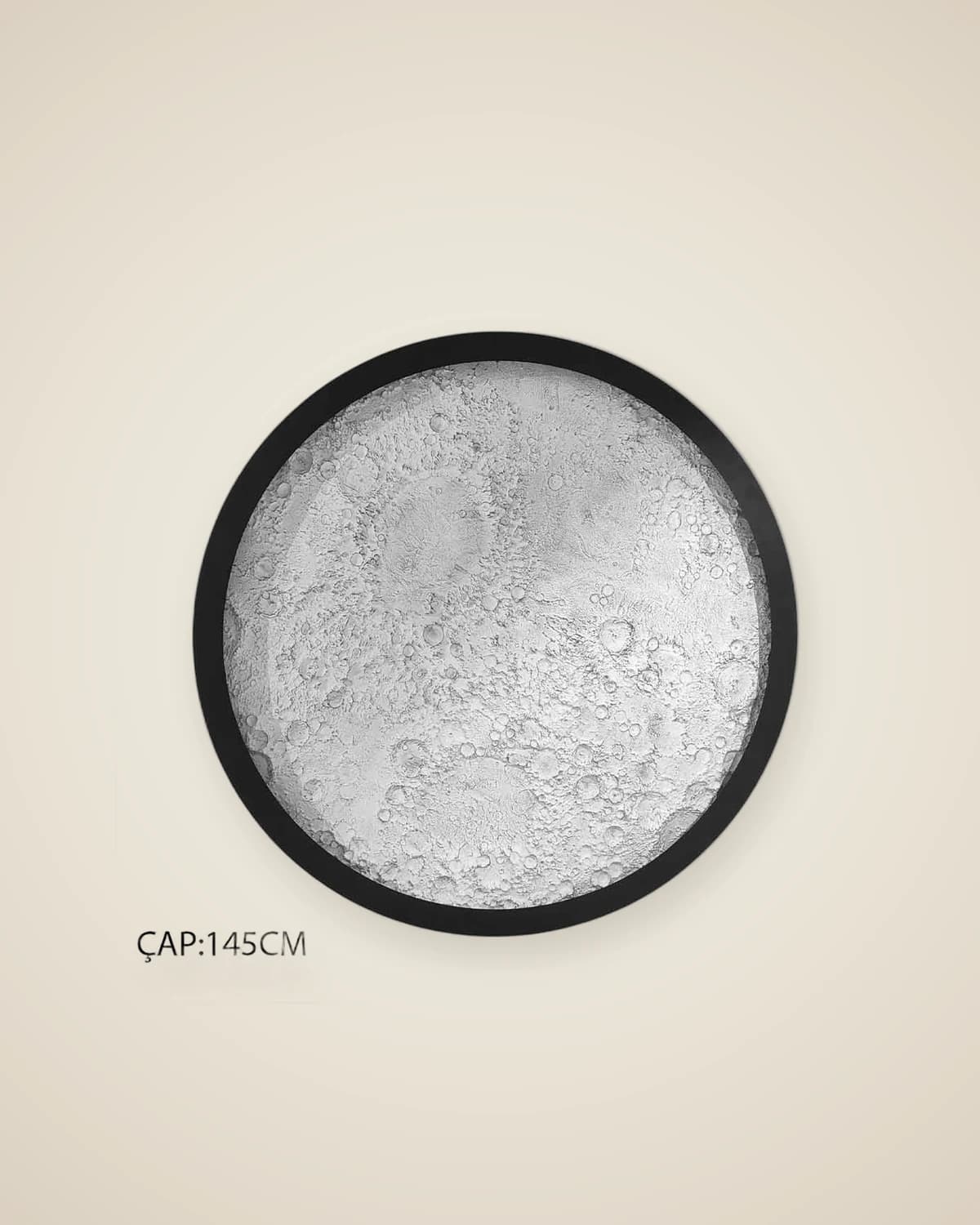 Dekoratives, beleuchtetes, dreidimensionales 145 cm großes Wandgemälde mit Neil-Moon-Thema — TUTA — 4