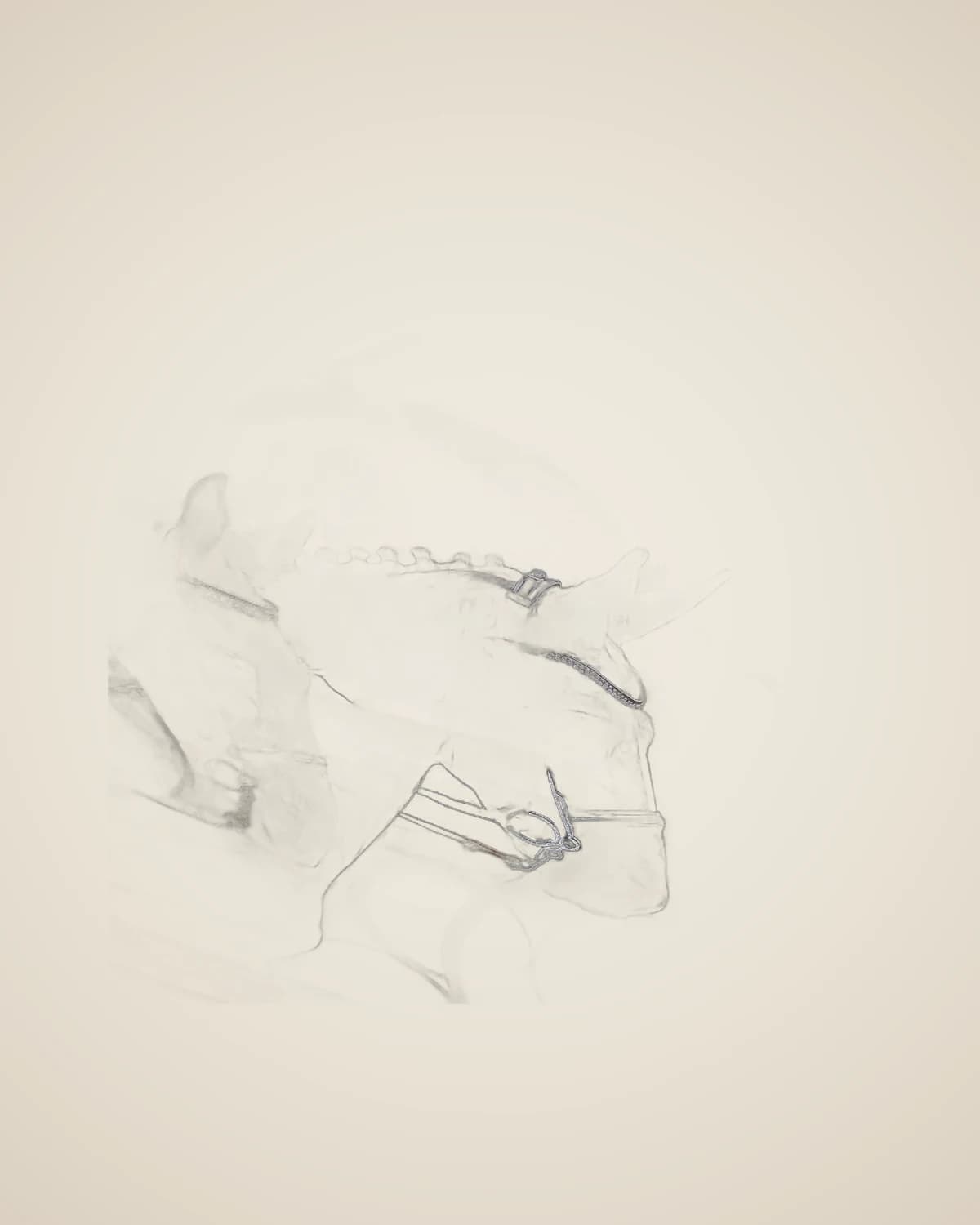 Edle dekorative Pferdemalerei mit vierfachem Holzrahmen — TUTA — 5