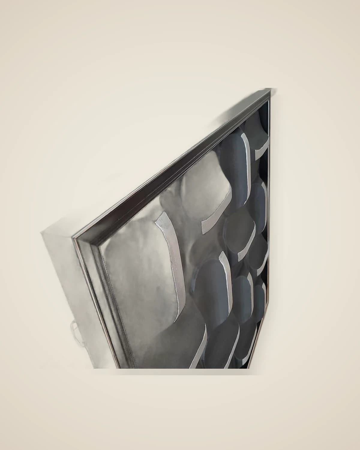 Noir Pulse – Modernes geprägtes dekoratives Gemälde (Gold) 90x90 cm — TUTA — 5