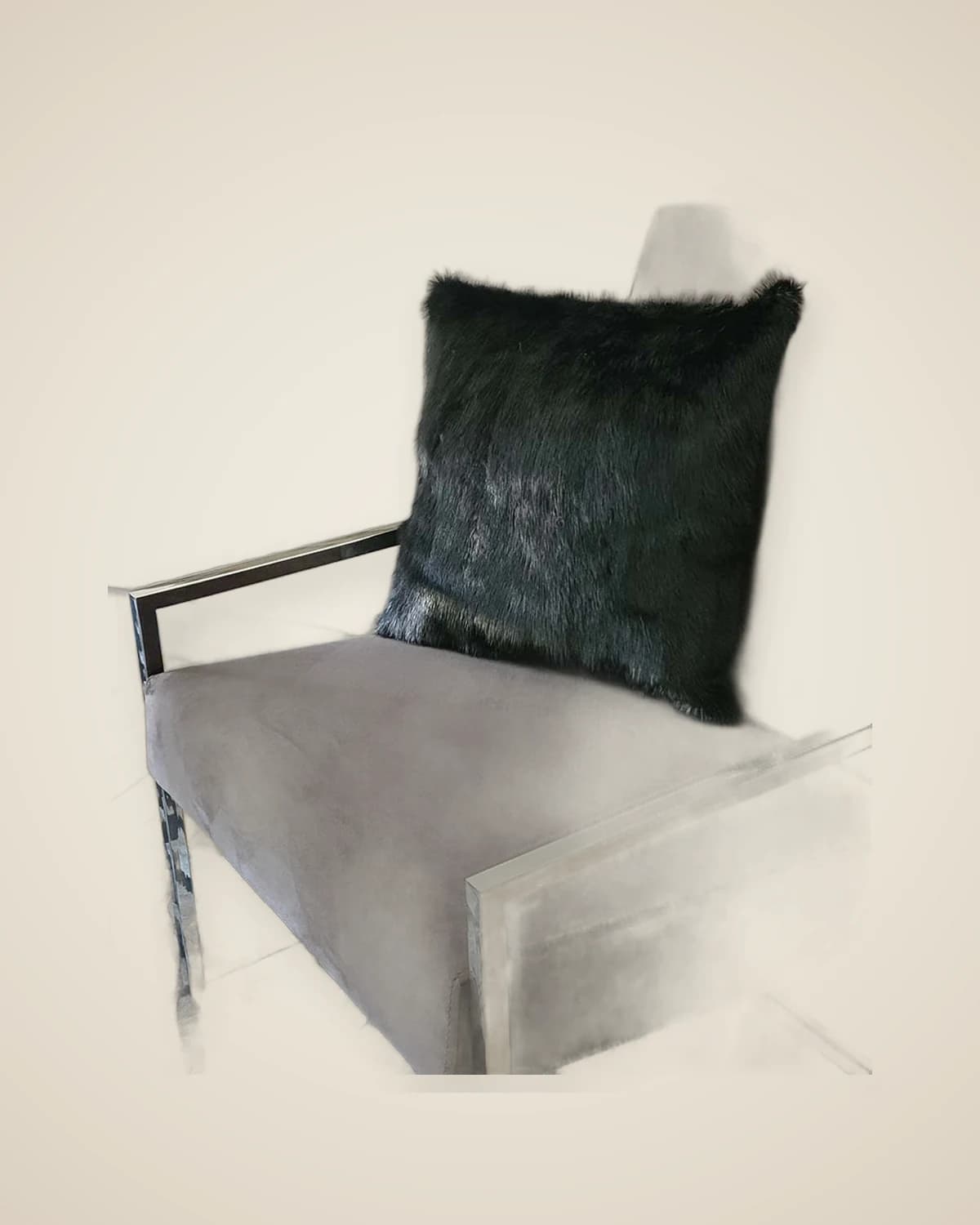 Оригинальная кожаная черная декоративная подушка - TUTA — TUTA — 3