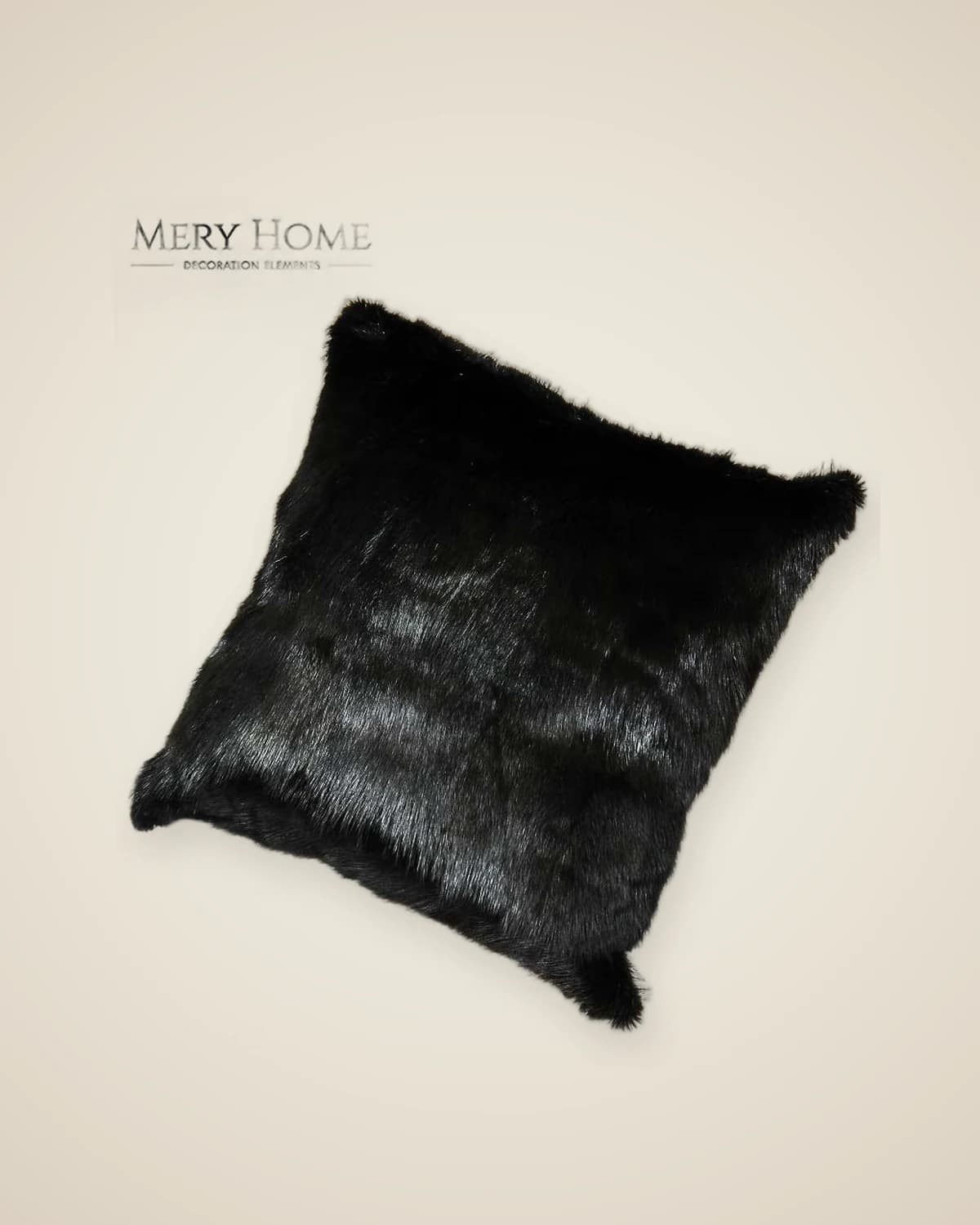 Оригинальная кожаная черная декоративная подушка - TUTA — TUTA — 4