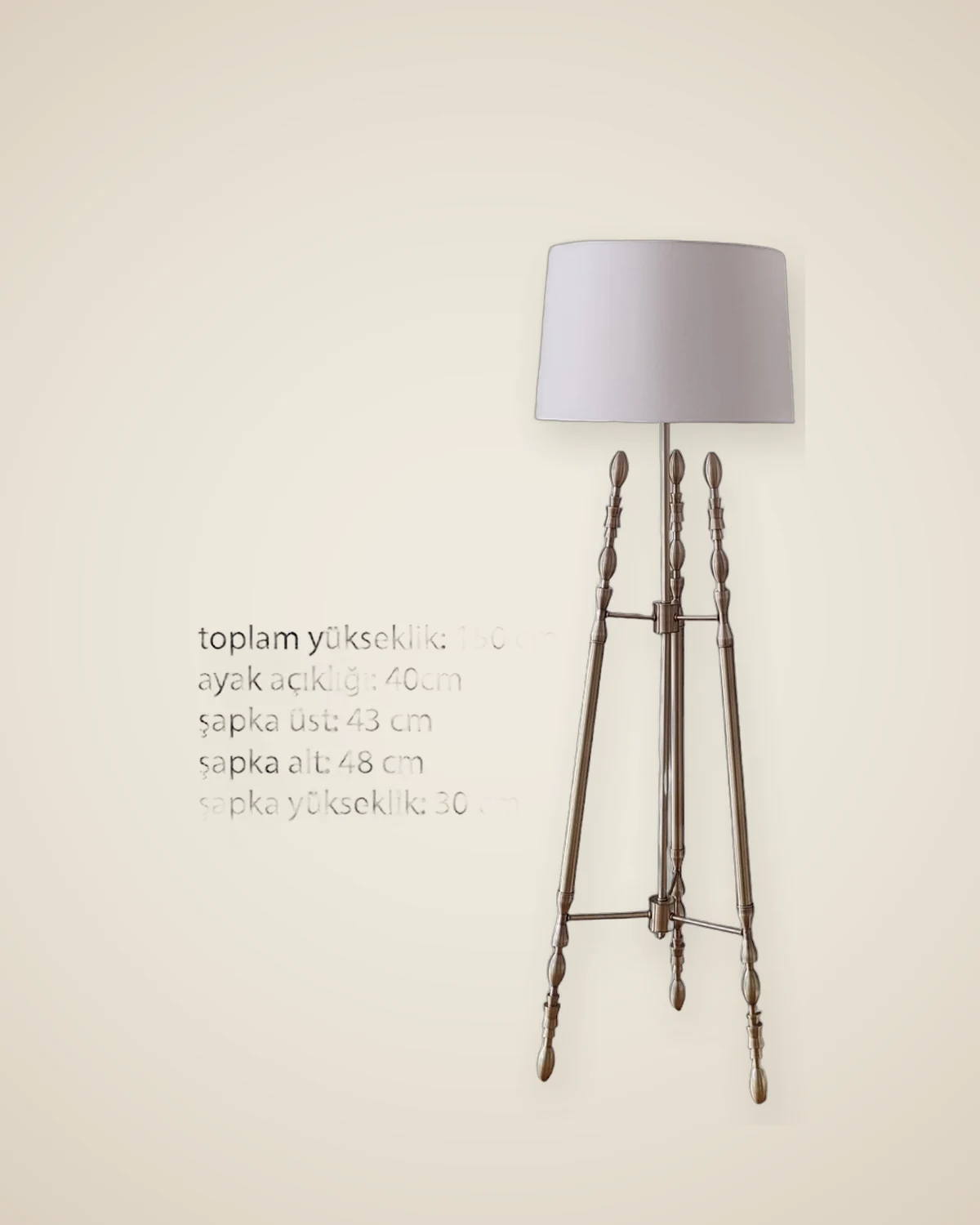 Oscar Antik-Gold-Metall-Leinenstoff-Hut, Luxus-Design-Stehlampe (CAVENDISH) — TUTA — 4