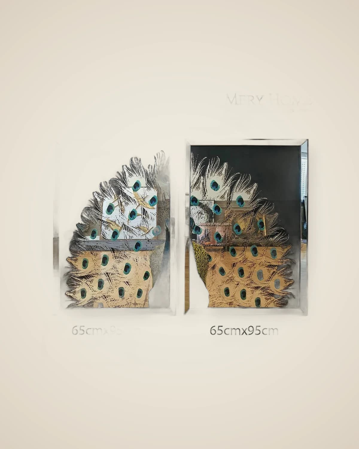 Luxuriöser Spiegeltisch mit Pfauenmuster — TUTA — 4