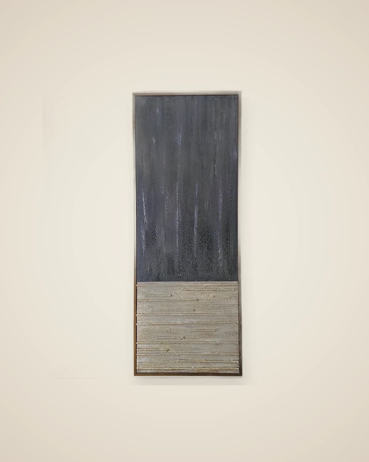 Dreidimensionales strukturiertes Ölgemälde auf Plankenbasis, strukturiertes dekoratives Gemälde, 48 x 123 cm — TUTA — 2