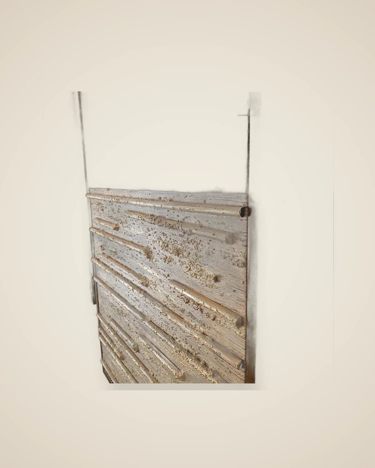 Dreidimensionales strukturiertes Ölgemälde auf Plankenbasis, strukturiertes dekoratives Gemälde, 48 x 123 cm — TUTA — 6