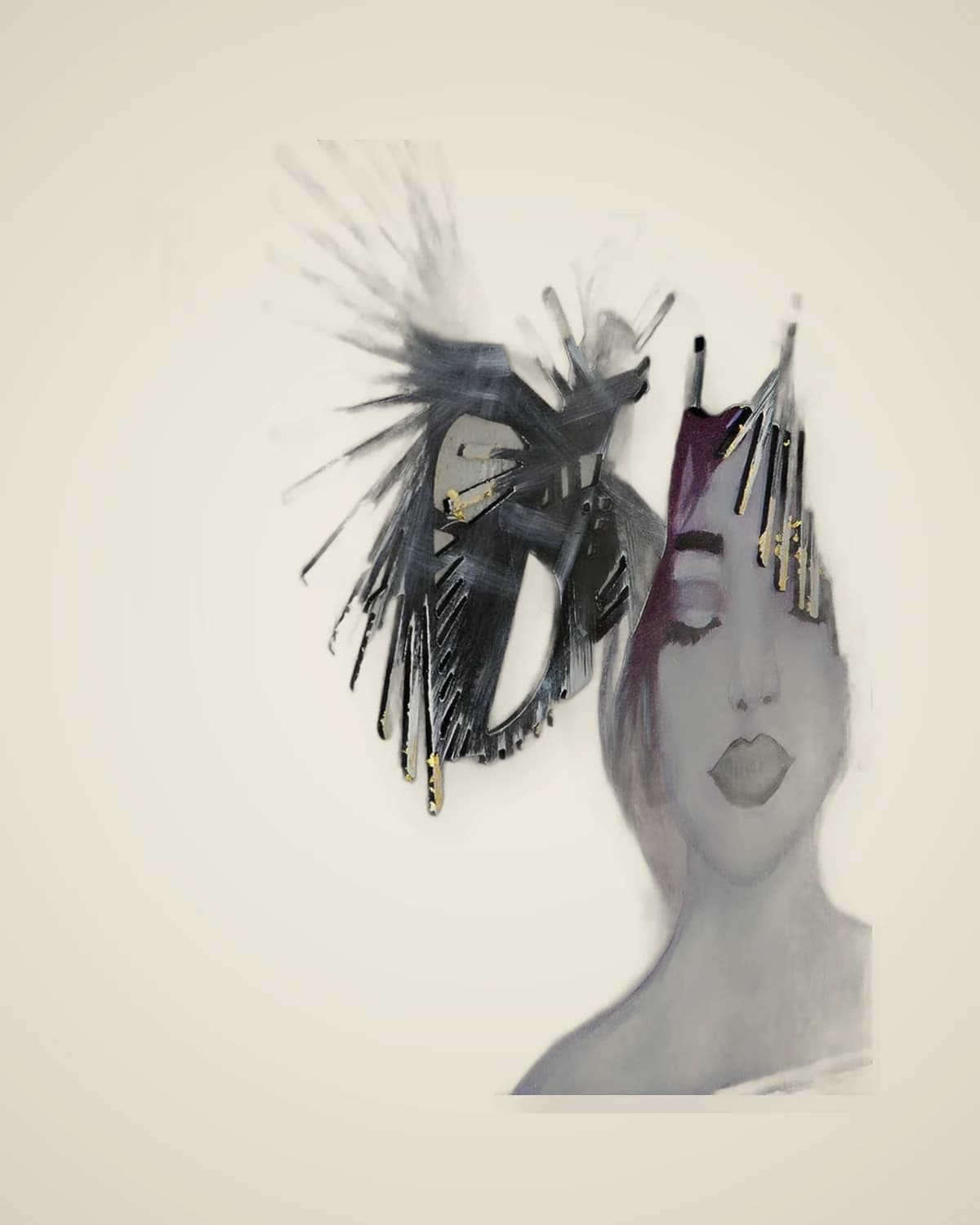 Dekoratives Gemälde mit Privilegien-Frau-Motiv — TUTA — 5