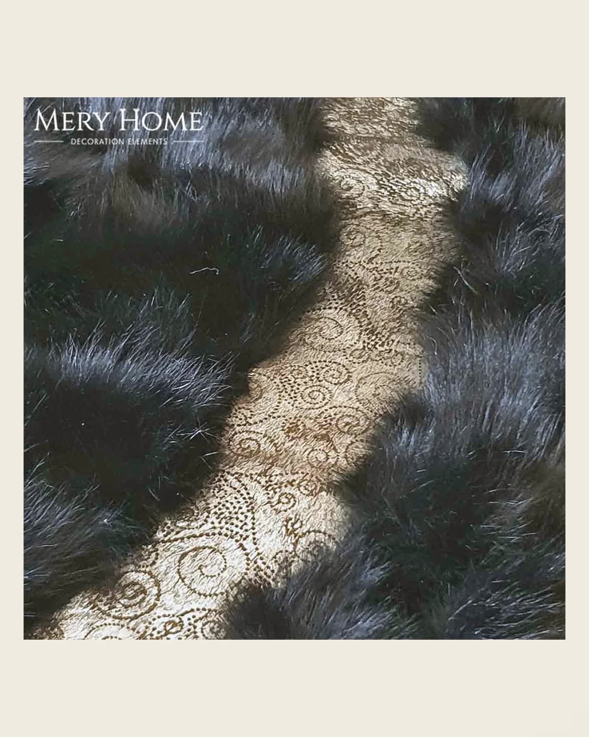 Proximus-Teppich aus schwarzem und silbernem Naturleder, R: 170 cm — TUTA — 6