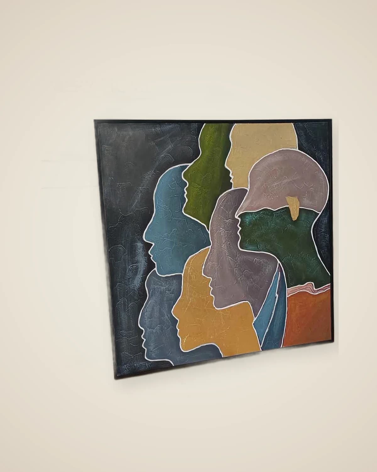 Dekoratives Luxusgemälde mit Regenbogenkopf — TUTA — 3