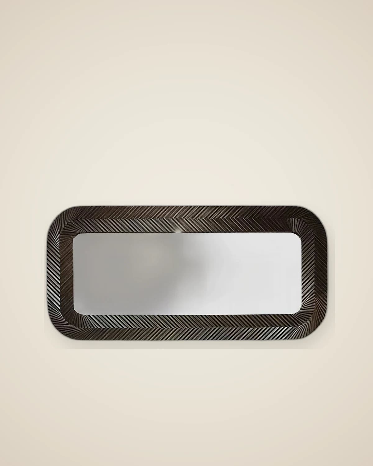 Полосатое деревянное зеркало в стиле ретро — TUTA — 2
