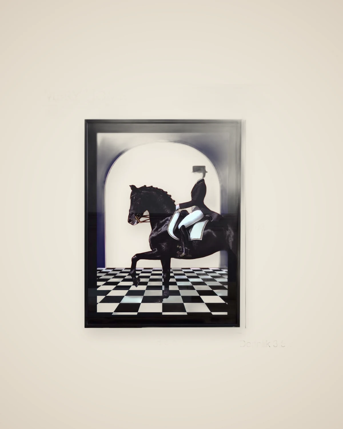 Reiter-Karo-Twin-dekoratives modernes Pferdegemälde-Set — TUTA — 4