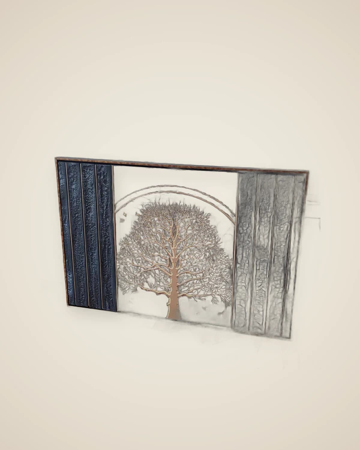 Serenity Tree Moderner und dekorativer Baum mit Muster, Golddetail, Prägung, großes Baumgemälde — TUTA — 3