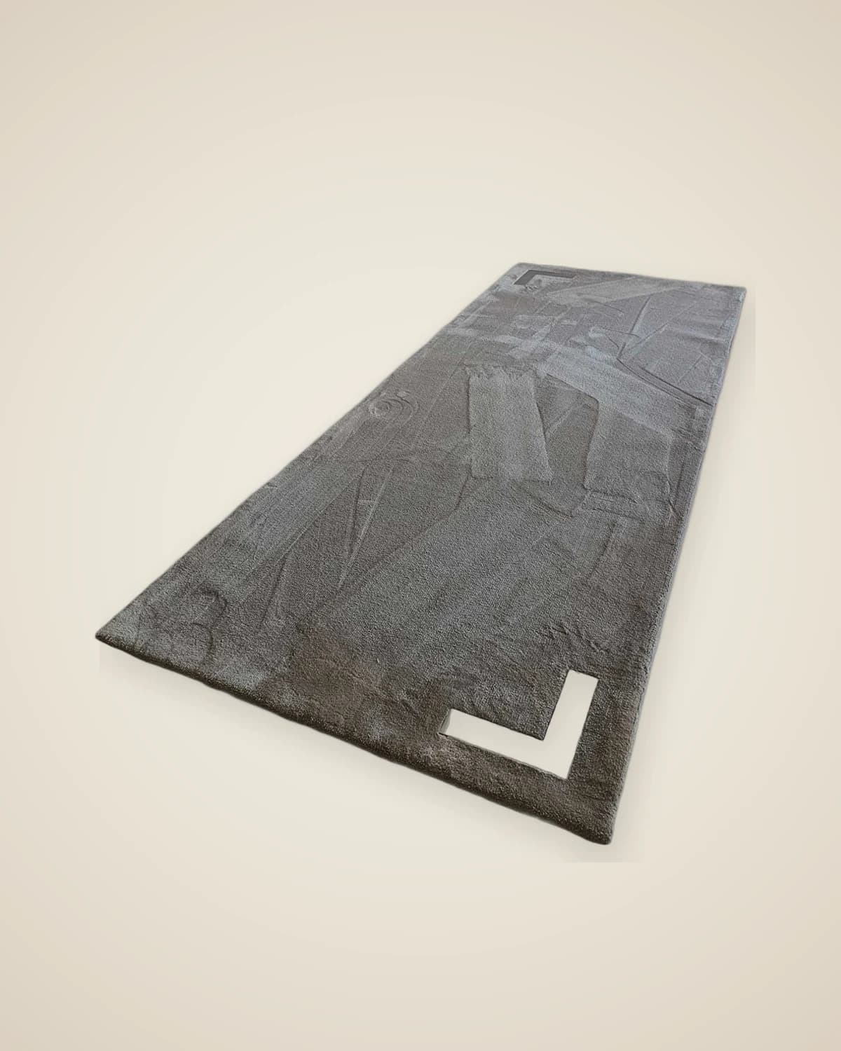 Einfarbiger Küchenteppich mit Metallaccessoires — TUTA — 3