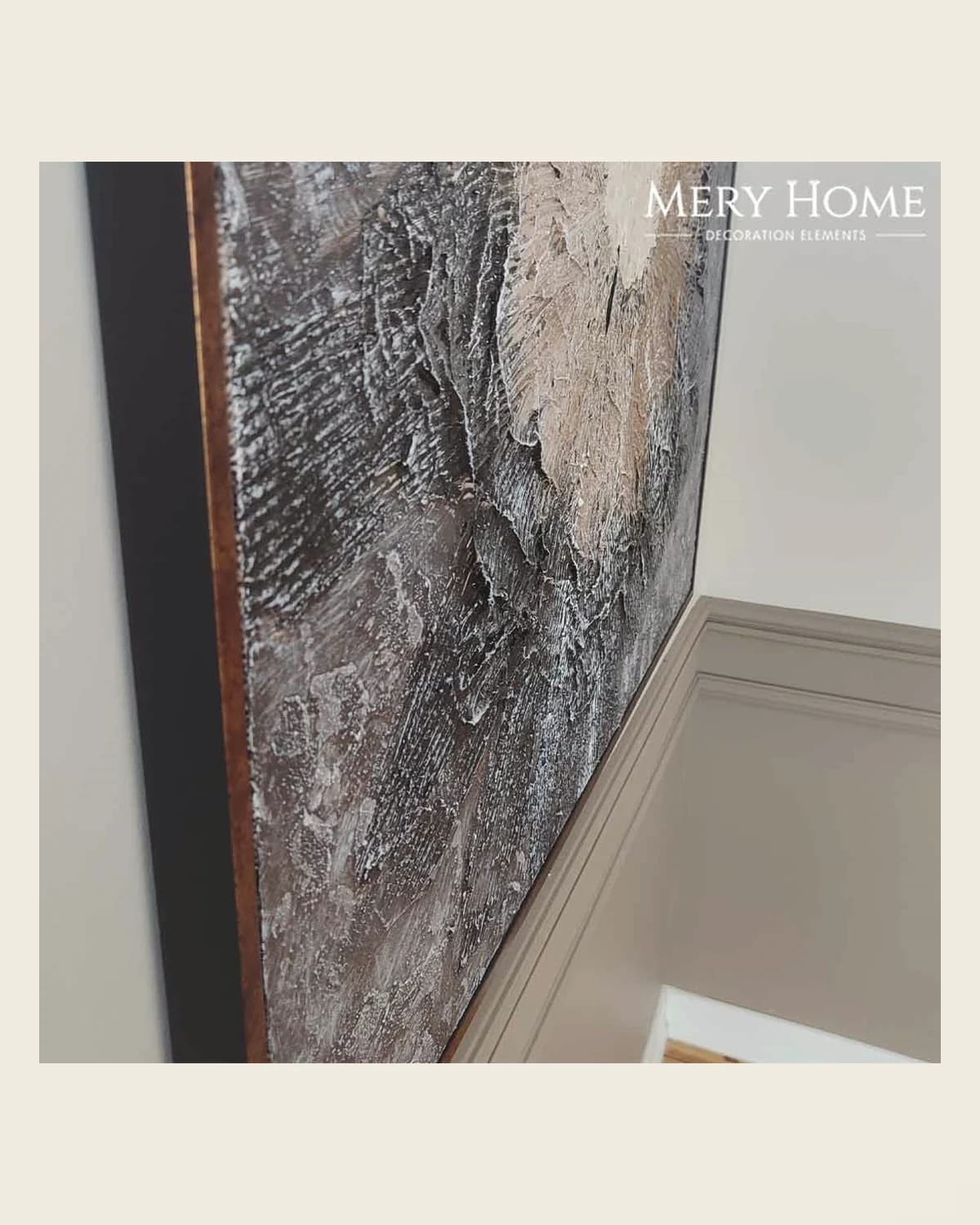 Spektakuläres, strukturiertes, mehrfarbiges Ölgemälde im Format 103 x 103 cm — TUTA — 6