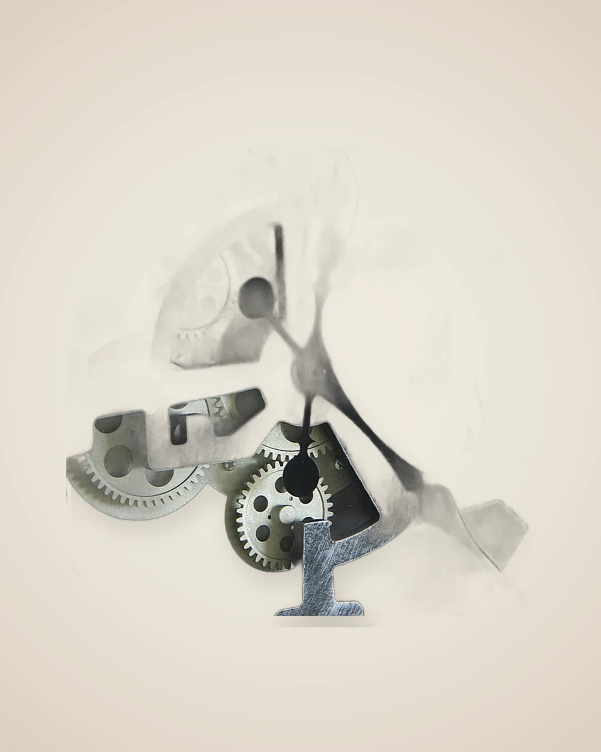 quadratische große Wanduhr mit schwarzem Rahmen — TUTA — 6