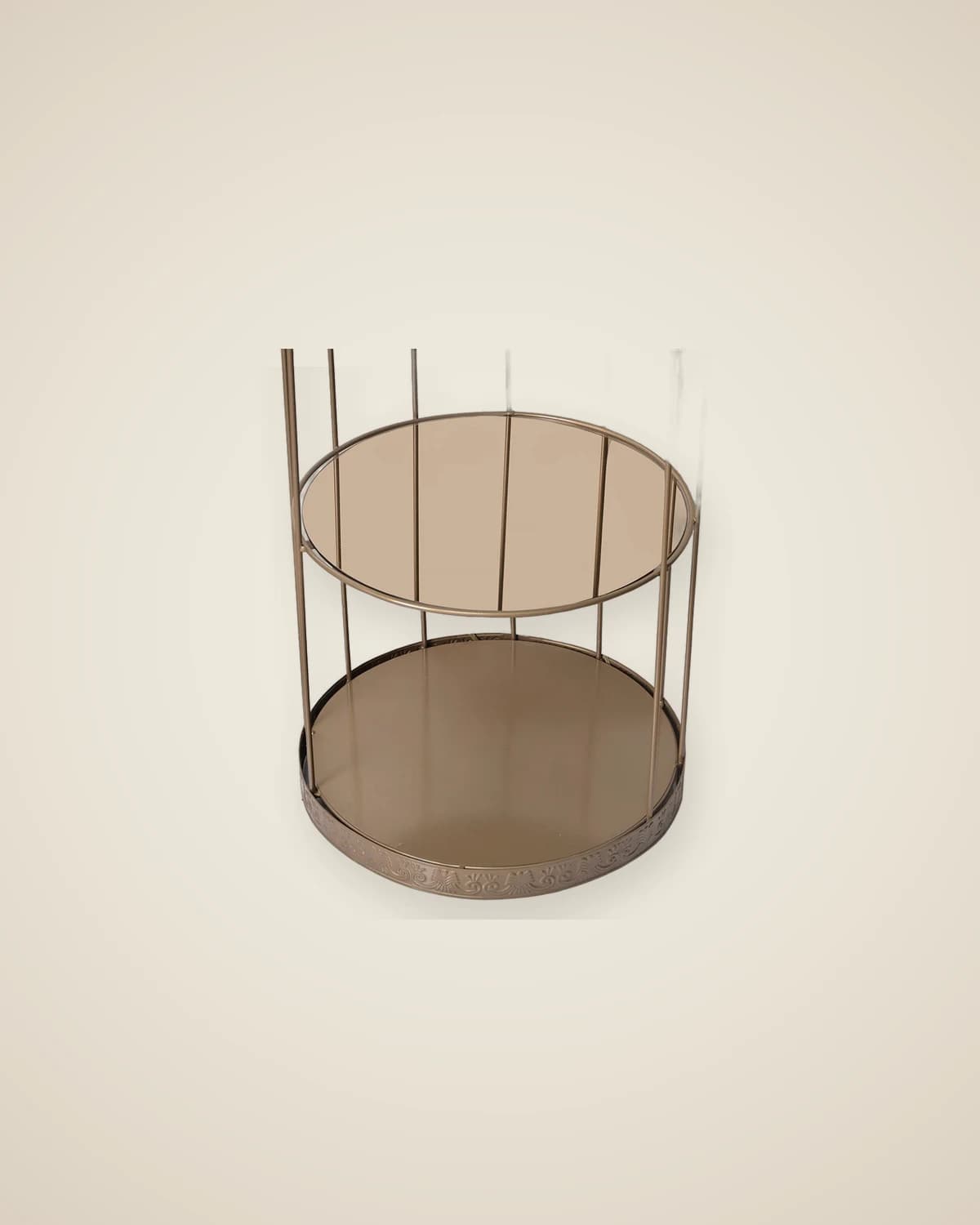 Stilvolles Design-Stehlampenmodell mit Käfig, antik beschichteter Blumenhalter — TUTA — 3