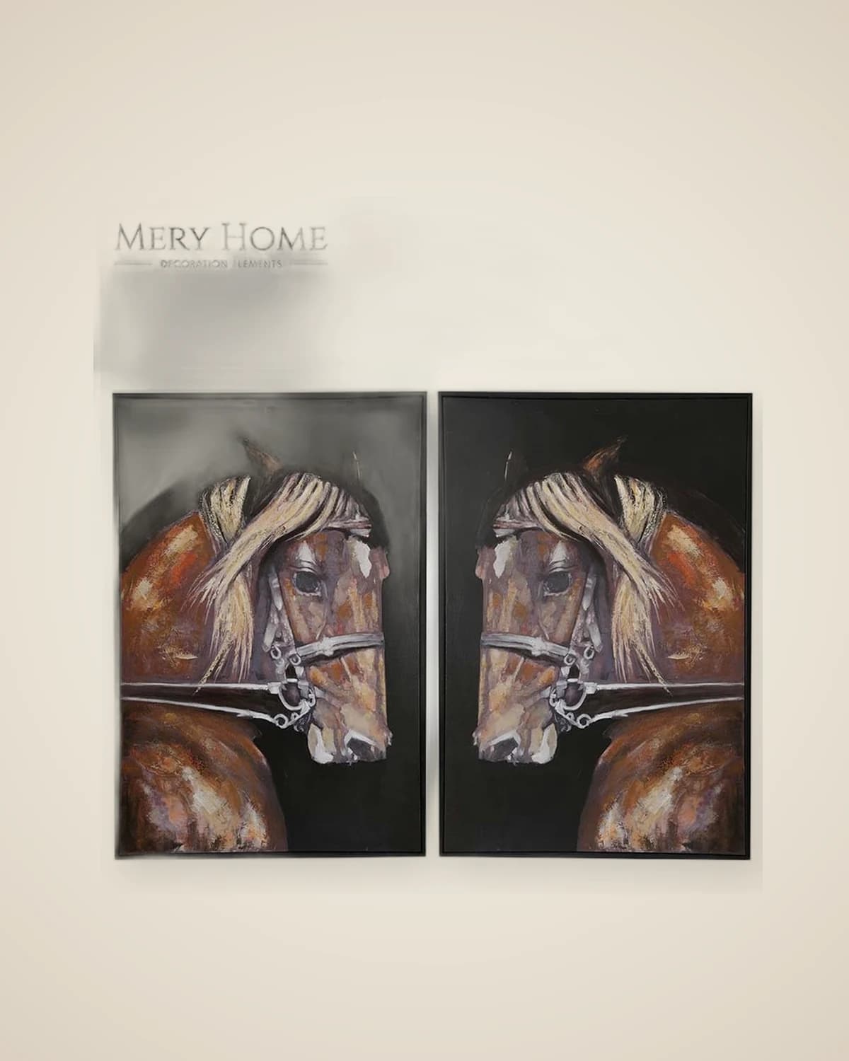 Thai Horse Themed Oil Painting Textured Painting — TUTA — 5