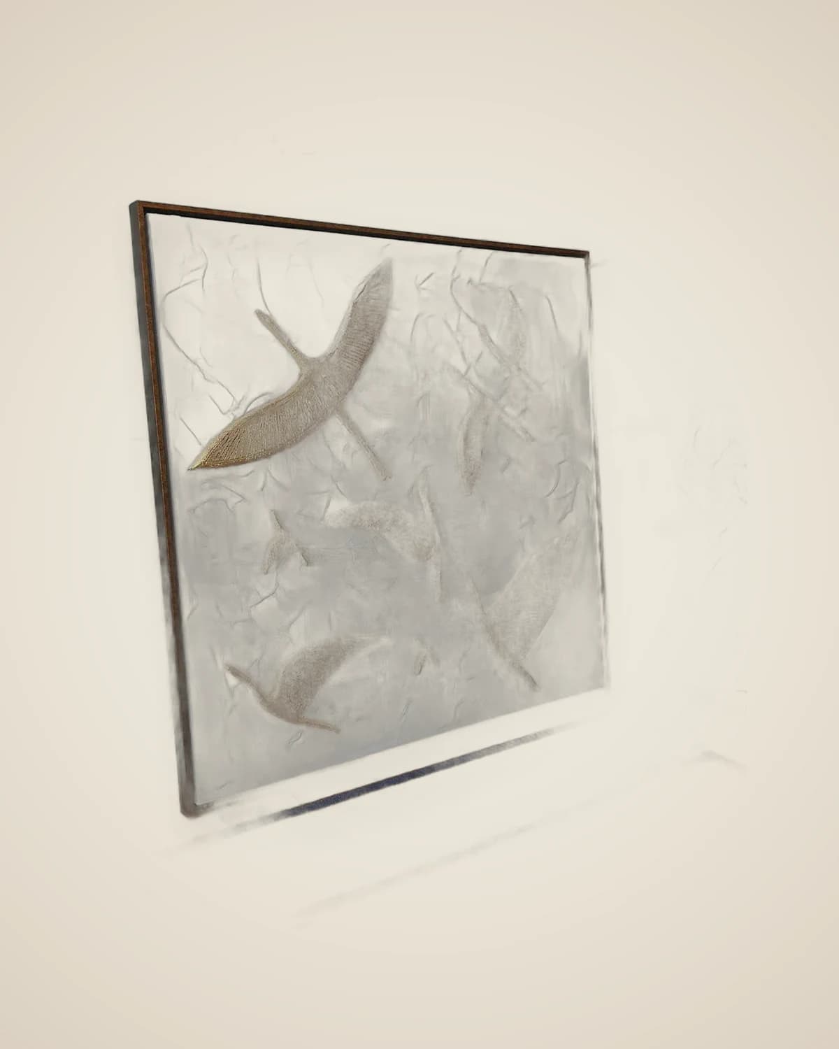 Dreidimensionales, mit Blattgold bedecktes Vogelgemälde — TUTA — 3