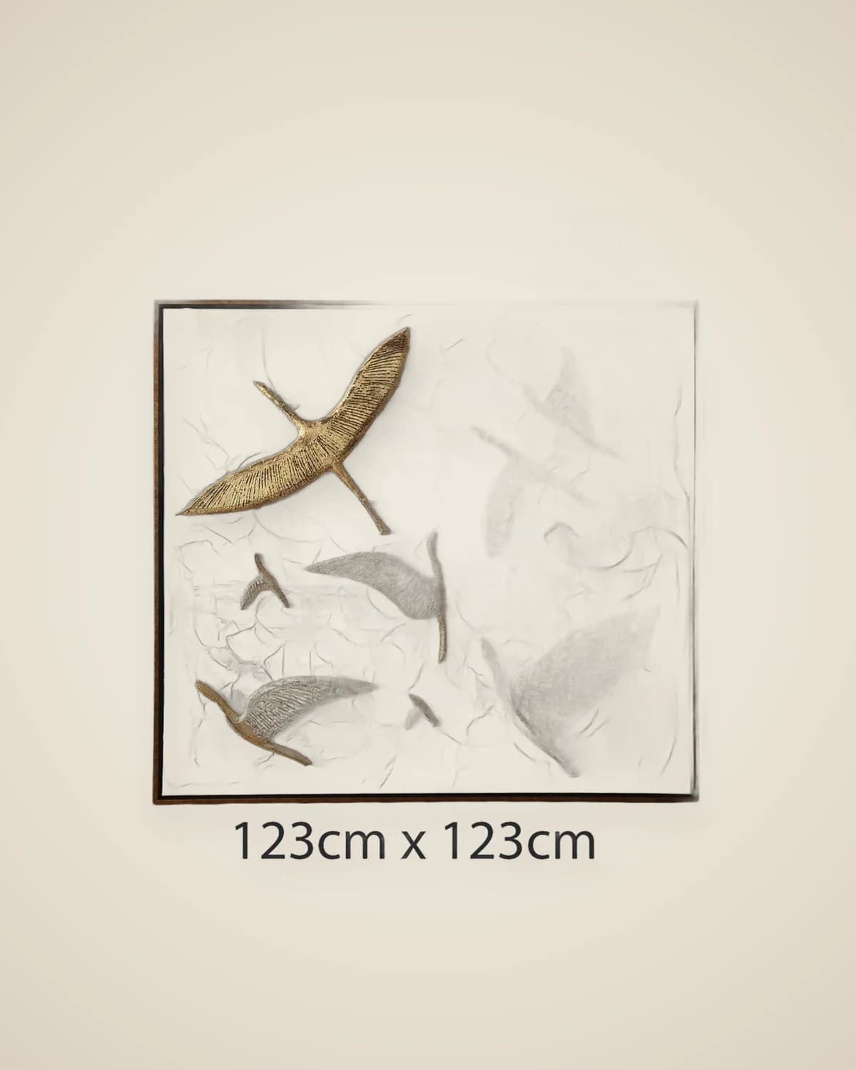 Dreidimensionales, mit Blattgold bedecktes Vogelgemälde — TUTA — 4