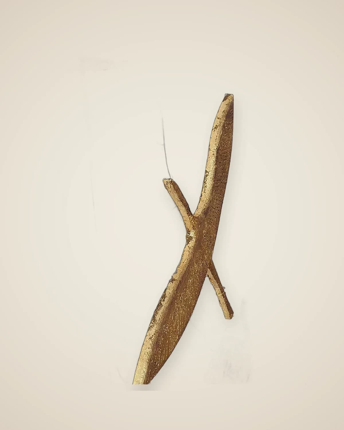 Dreidimensionales, mit Blattgold bedecktes Vogelgemälde — TUTA — 6