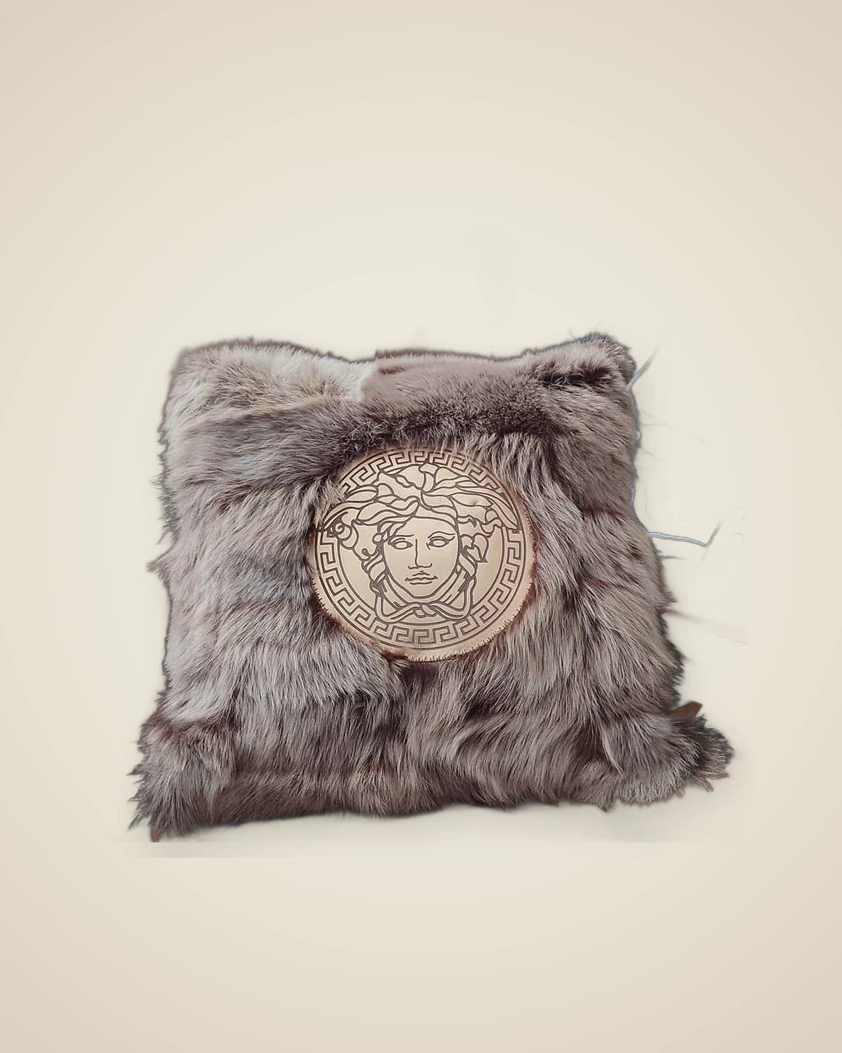 Toscana Hellbraunes Dekokissen aus natürlichem Fell — TUTA — 3