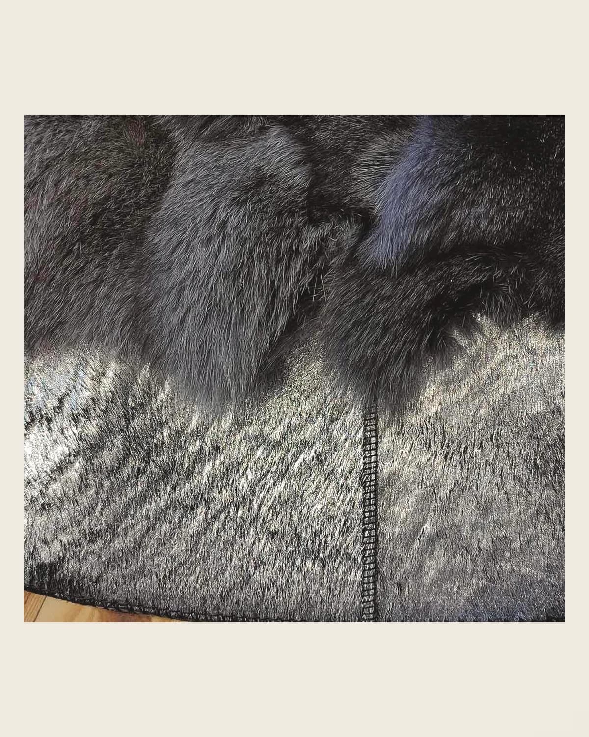 Trend Original Teppich aus schwarzem Pelzleder — TUTA — 5