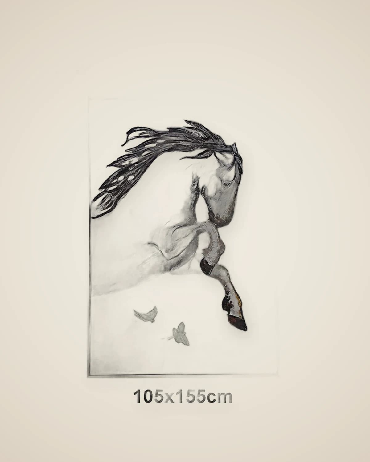 Dekoratives Ölgemälde mit Trickride-Pferde-Motiv, strukturiertes Pferde-Malset — TUTA — 4