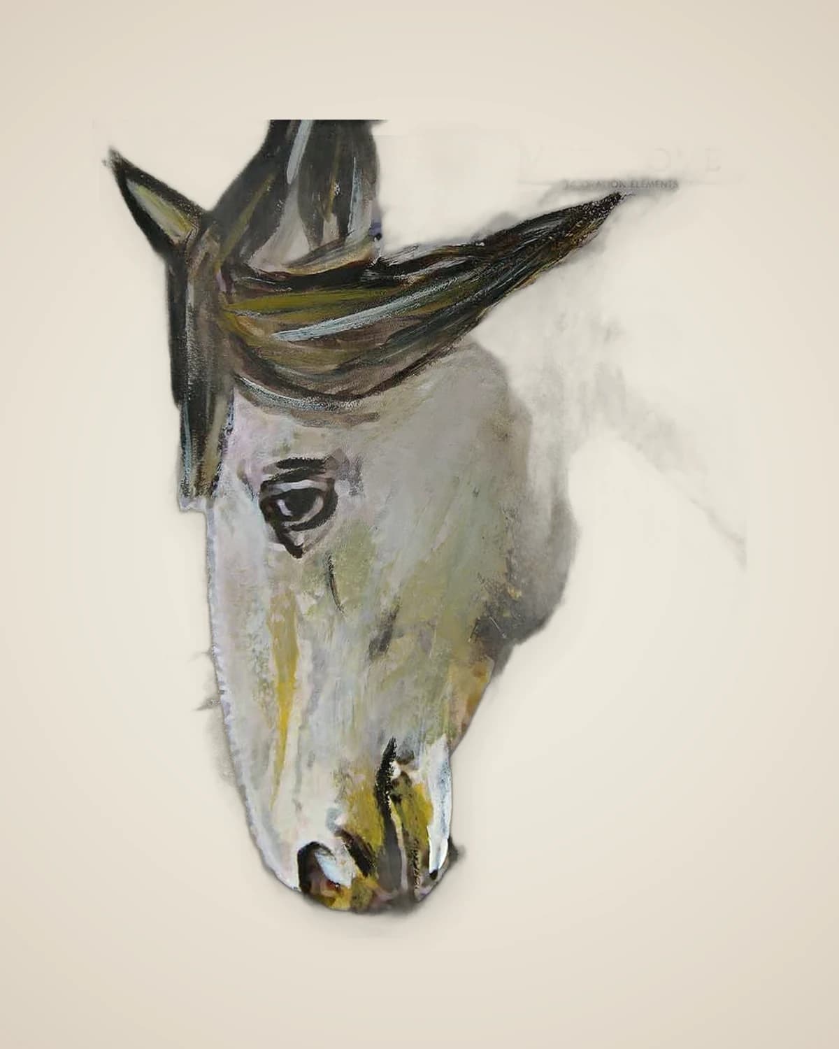 Dekoratives Ölgemälde mit Trickride-Pferde-Motiv, strukturiertes Pferde-Malset — TUTA — 6