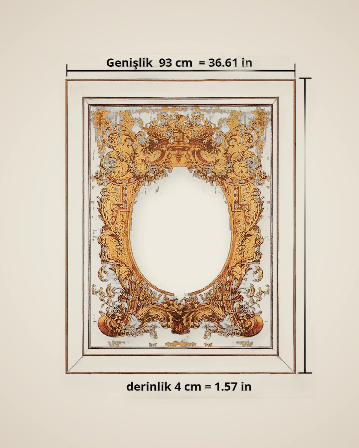 Viktorianischer goldvergoldeter Spiegel — TUTA — 3